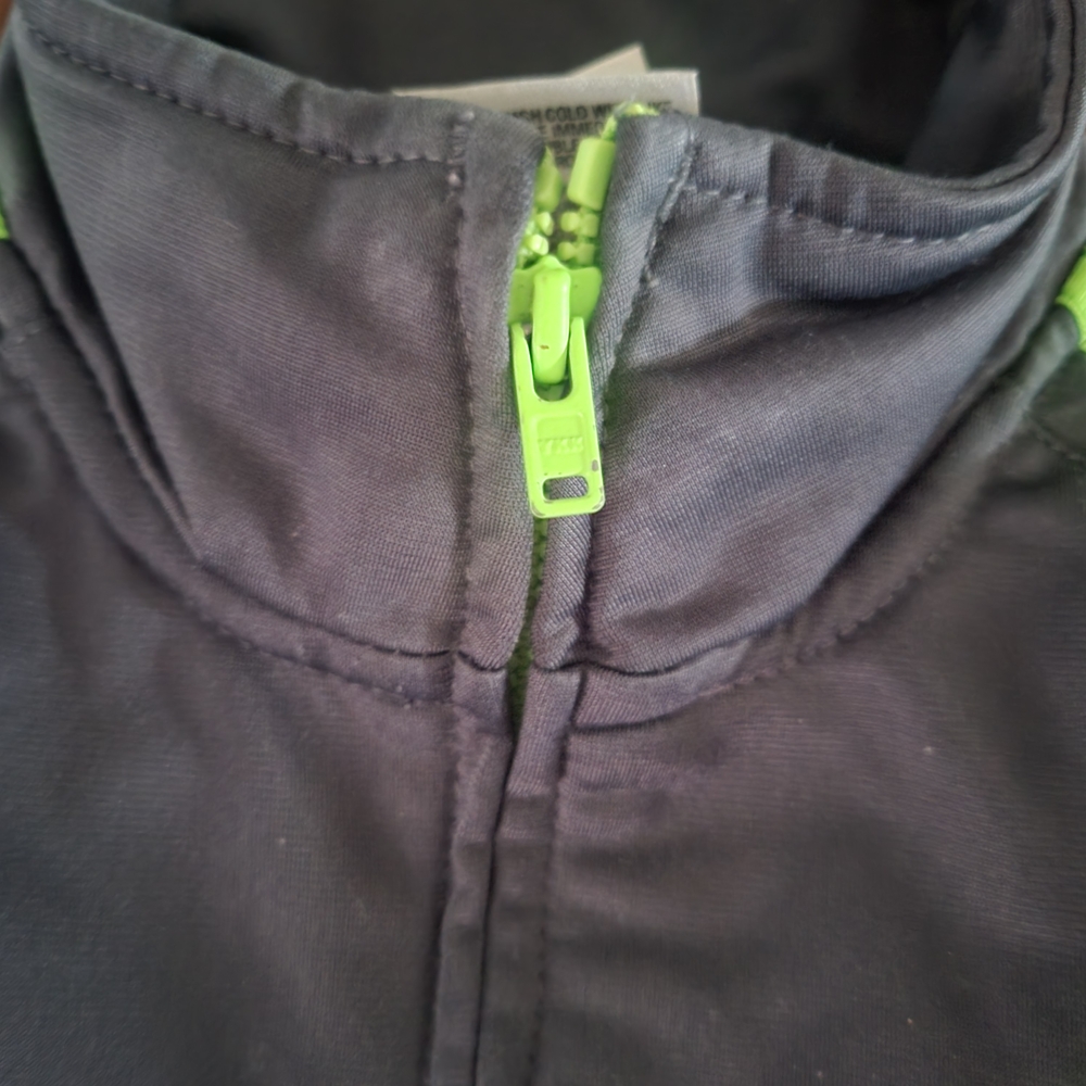 Kids Adidas Gray and Green Track Jacket - Picture 4 of 7